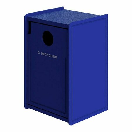 COMMERCIAL ZONE CZ 71SLFR32-01959 30 Gal Blue Single-Stream Side Load Recycling Receptacle 278FTRCTLBL